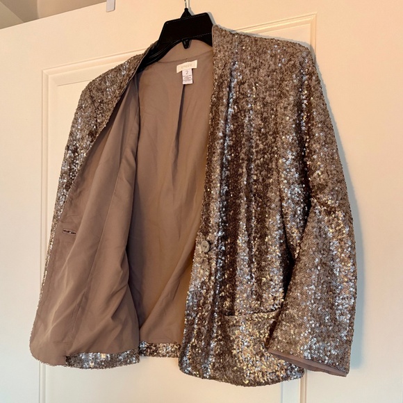 Sequin Jacket--Chico's Size 2 - Picture 1 of 3